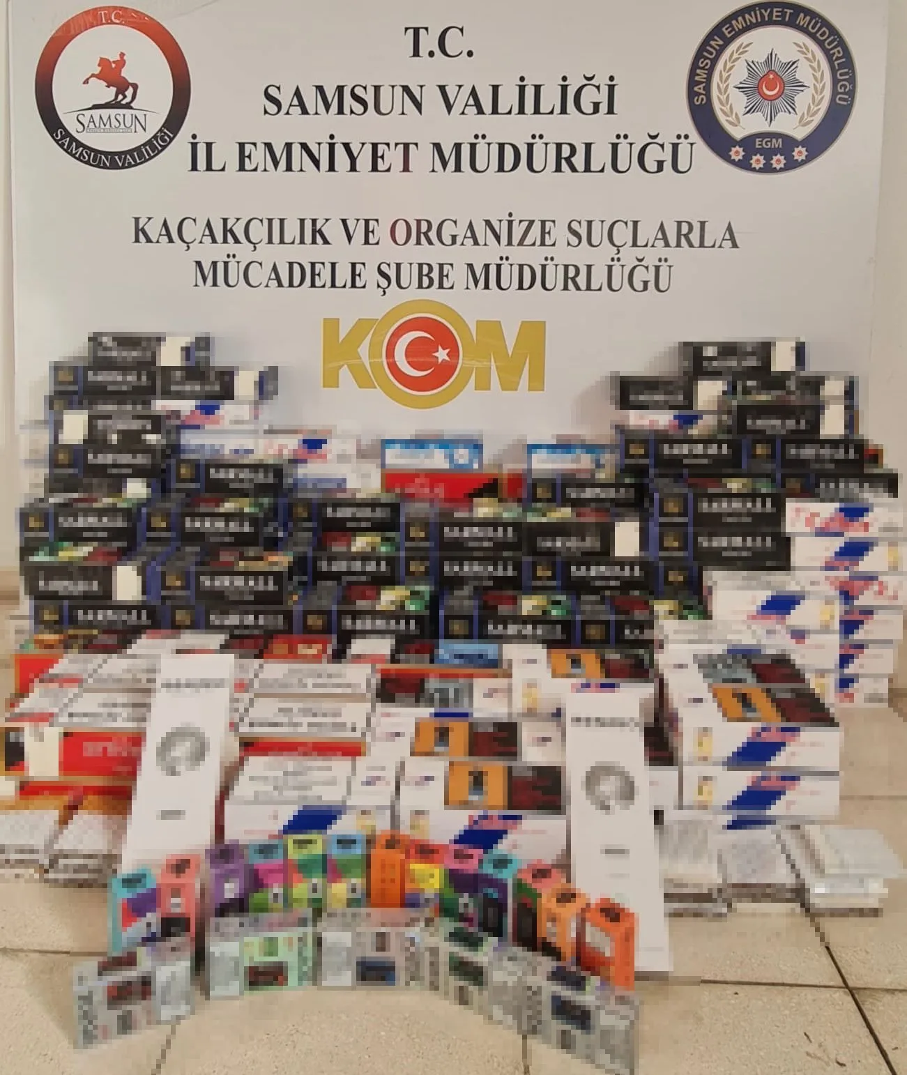 Samsun’da kaçak sigara operasyonu