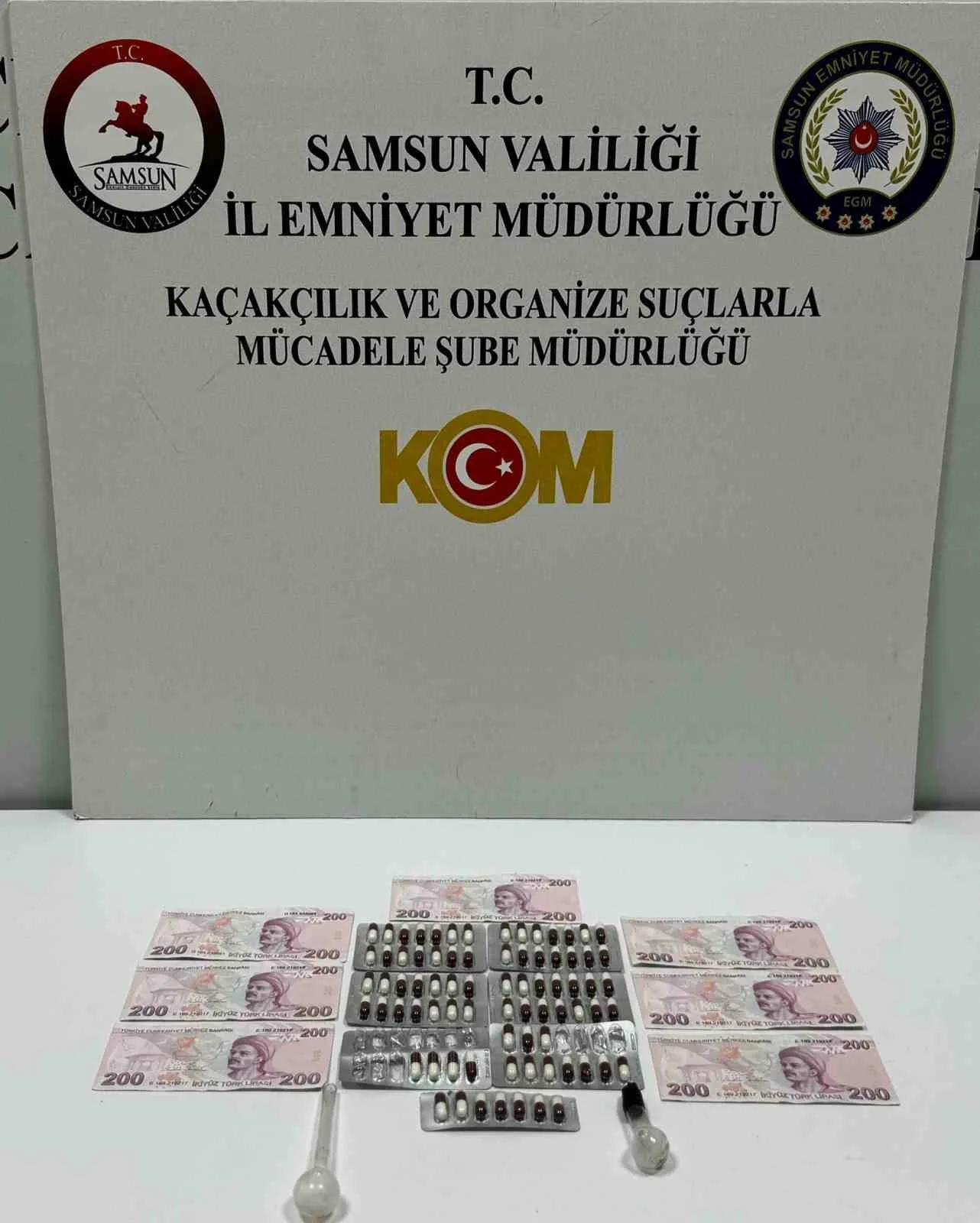 Samsun’da sahte para ve uyuşturucu operasyonu