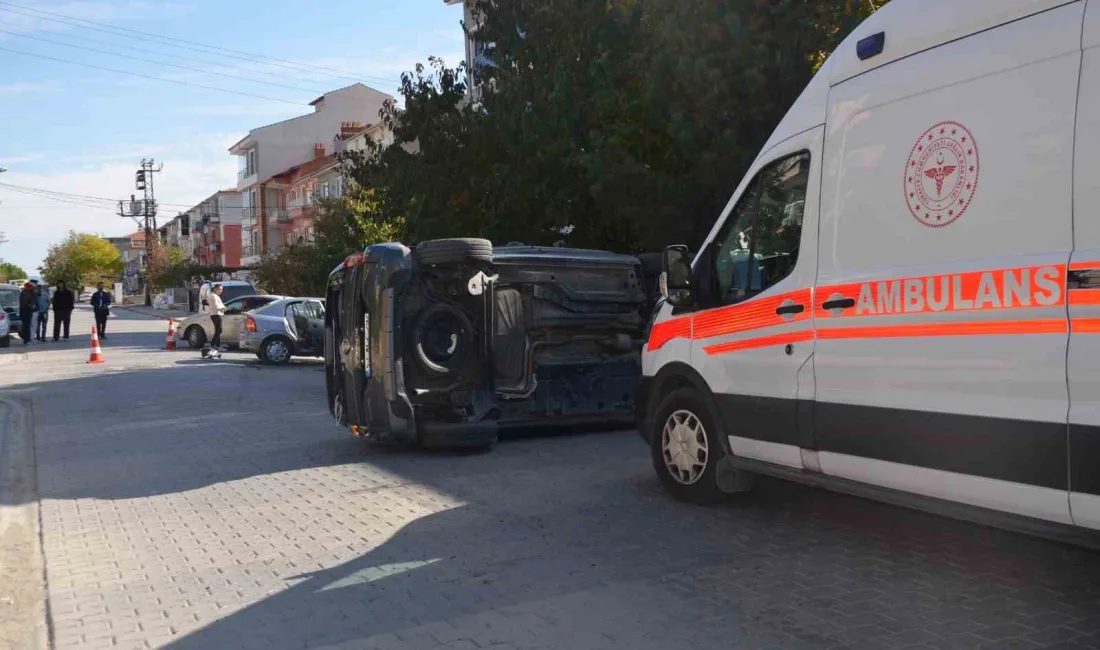 TAVŞANLI’DA TRAFİK KAZASI, TAKLA