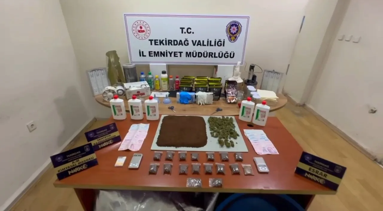 Tekirdağ’da 59 ekip ve 250 polisle dev narkotik operasyon