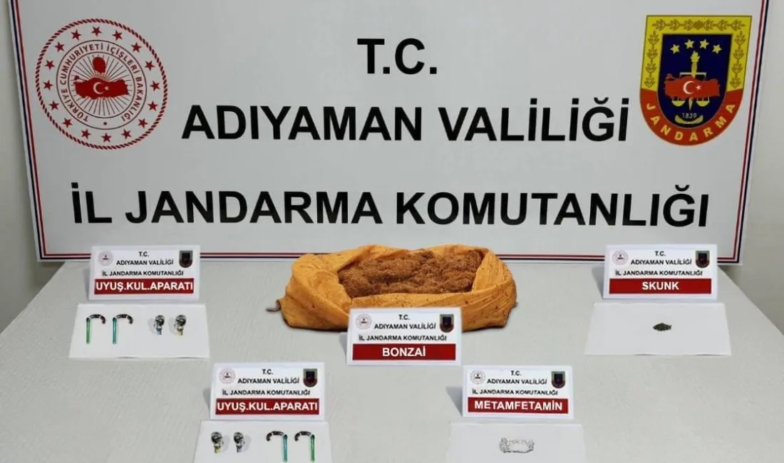 ADIYAMAN İL JANDARMA KOMUTANLIĞI EKİPLERİNCE YAPILAN UYUŞTURUCUYLA MÜCADELE DENETİMLERİNDE 9