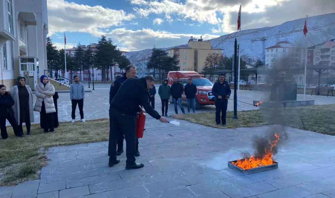 DARENDE’DE YANGIN SÖNDÜRME TATBİKATI