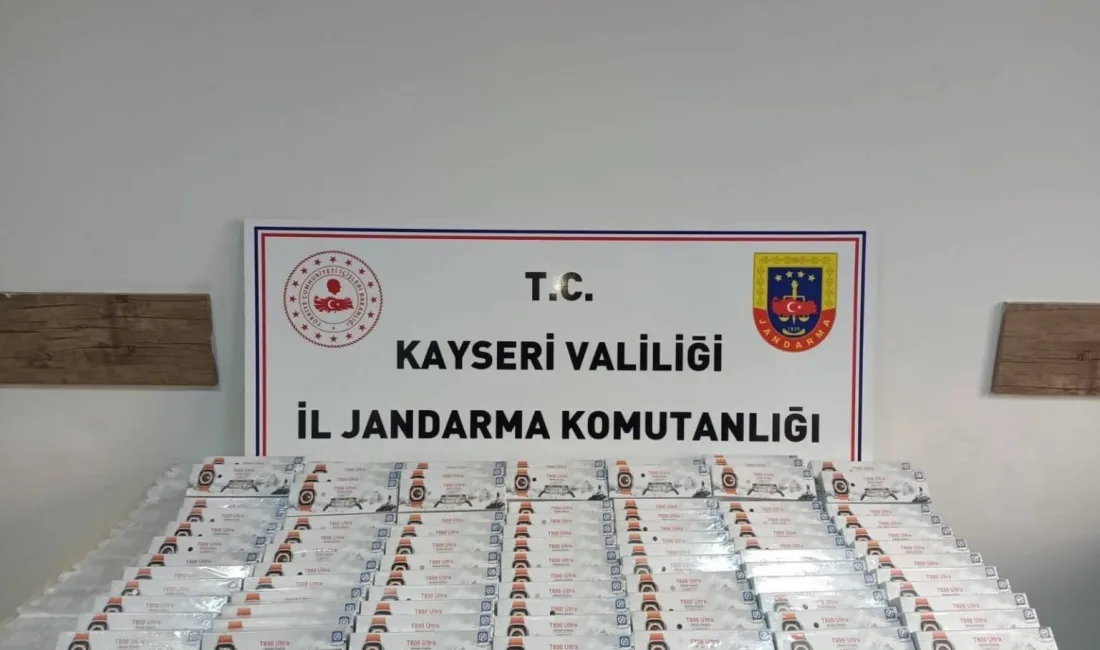 KAYSERİ İL JANDARMA KOMUTANLIĞI EKİPLERİNCE YAPILAN ÇALIŞMALARDA; PİYASA DEĞERİ 100