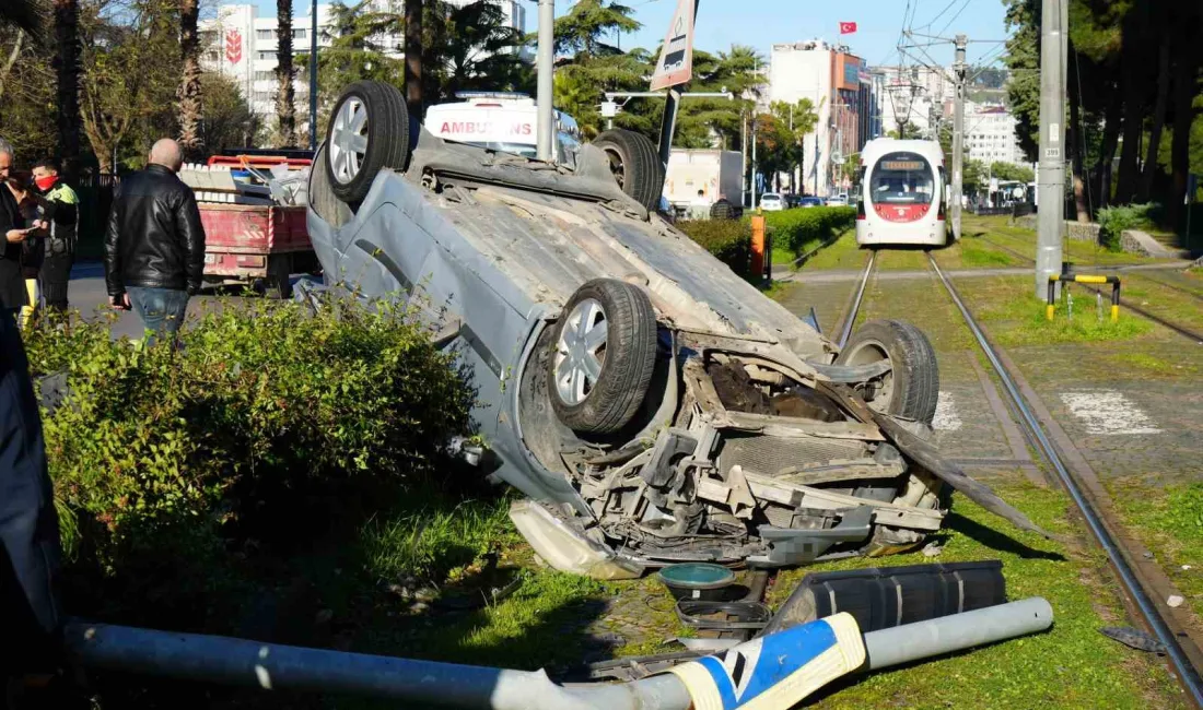 SAMSUN’DA KAZAYA KARIŞAN OTOMOBİLİN