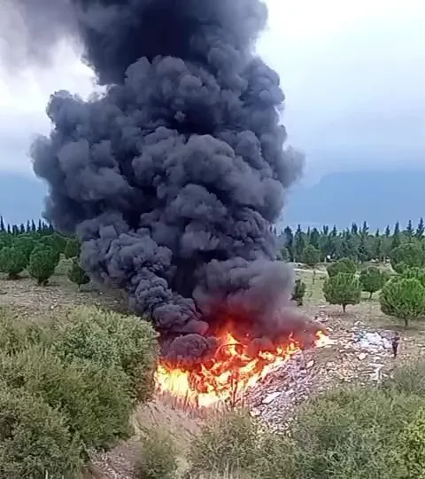 DENİZLİ’DE ORMANLIK ALANA YAKIN