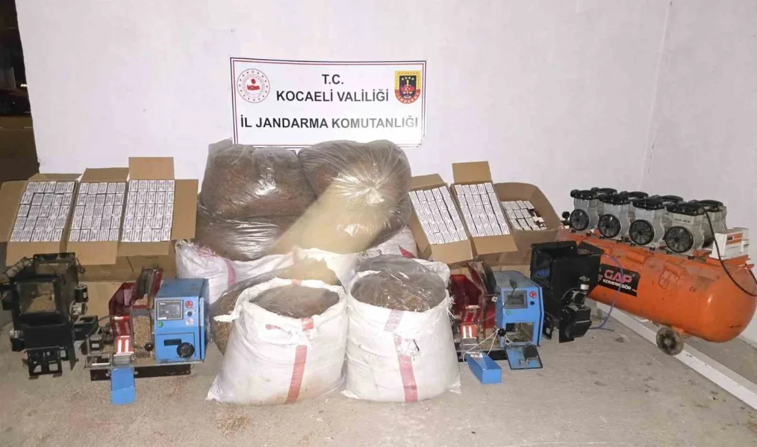 KOCAELİ'NİN KÖRFEZ İLÇESİNDE JANDARMA EKİPLERİ TARAFINDAN 600 KİLOGRAM KAÇAK TÜTÜN