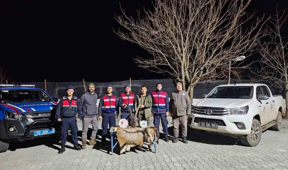 Isparta’da, Kovada Gölü Milli Parkı’nda yasa dışı yaban keçisi avlayan