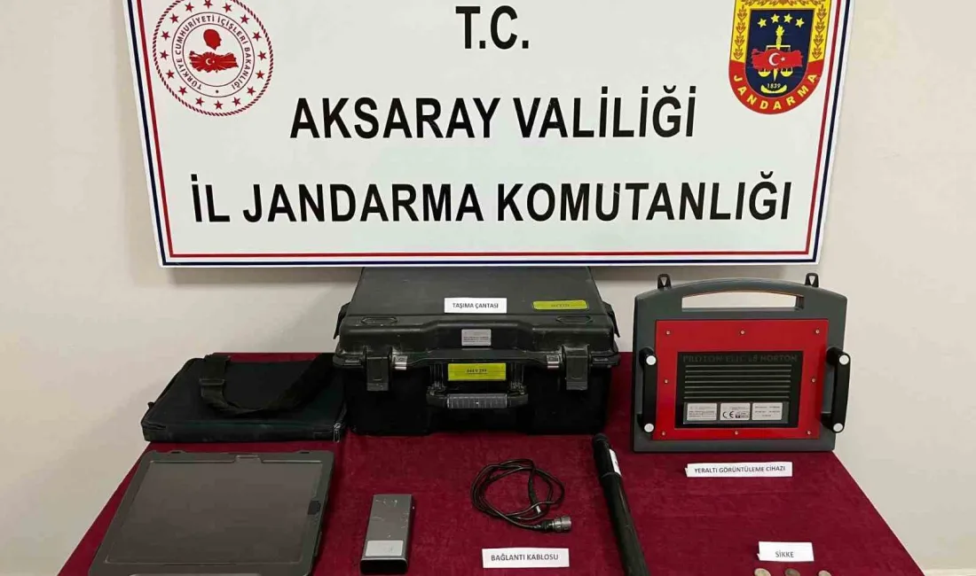 Aksaray’da kaçak kazı yaparak define arayan 4 kişi, jandarma ekiplerince