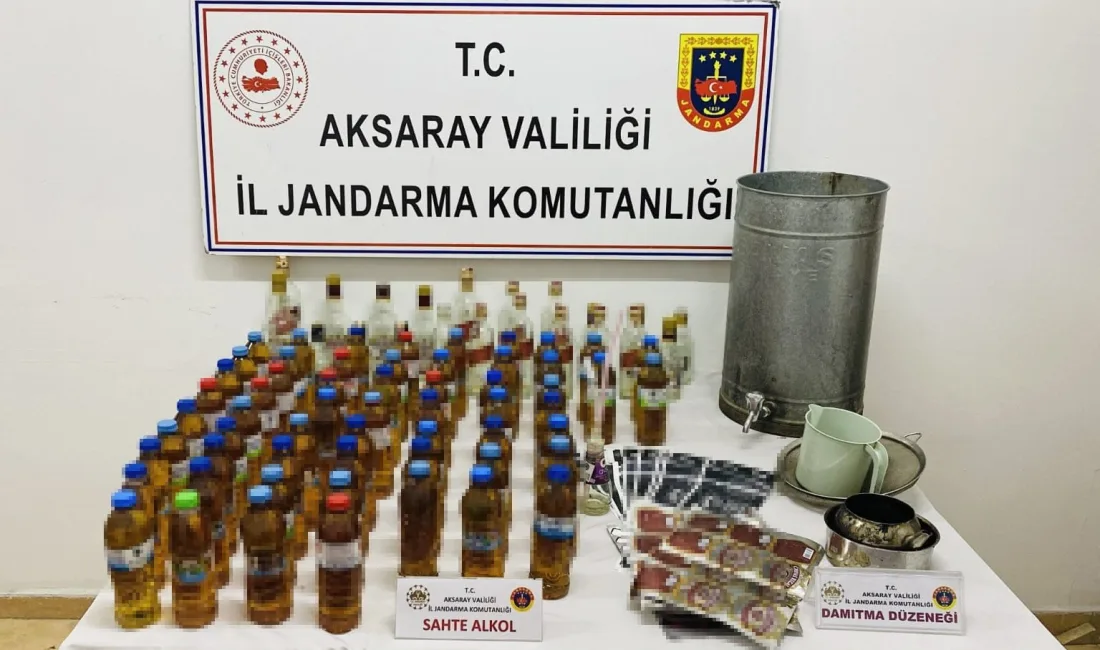 AKSARAY’DA BİR KAHVEHANEYE SAHTE İÇKİ OPERASYONU DÜZENLEYEN JANDARMA SAHTE İÇKİ