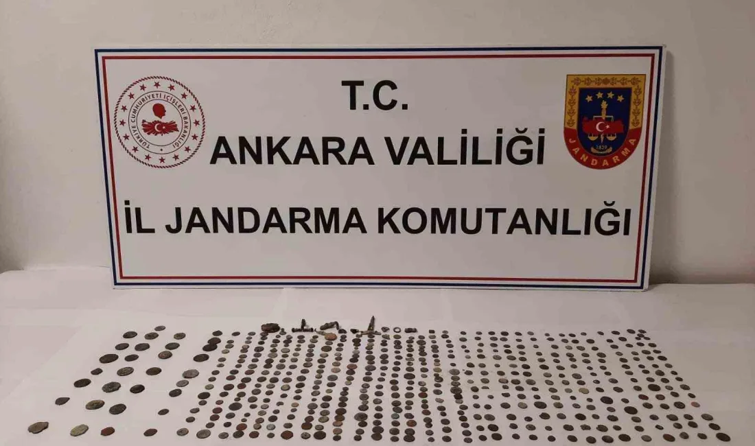 Ankara’da jandarma ekipleri tarafından düzenlenen operasyonda 530 parça tarihi eser