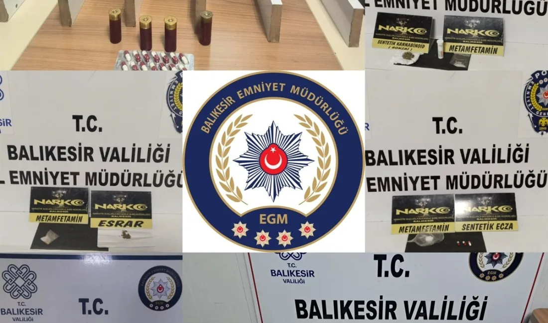 BALIKESİR’DE POLİS EKİPLERİ TARAFINDAN ARANAN ŞAHISLARA YÖNELİK YAPILAN DENETİMLERDE ÇOK