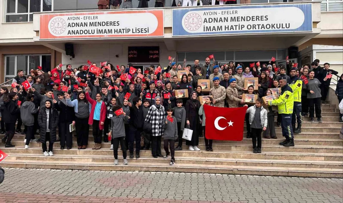 Aydın’ın Efeler ilçesinde lise öğrencileri, soğuk kış şartlarında Suriye’de görev