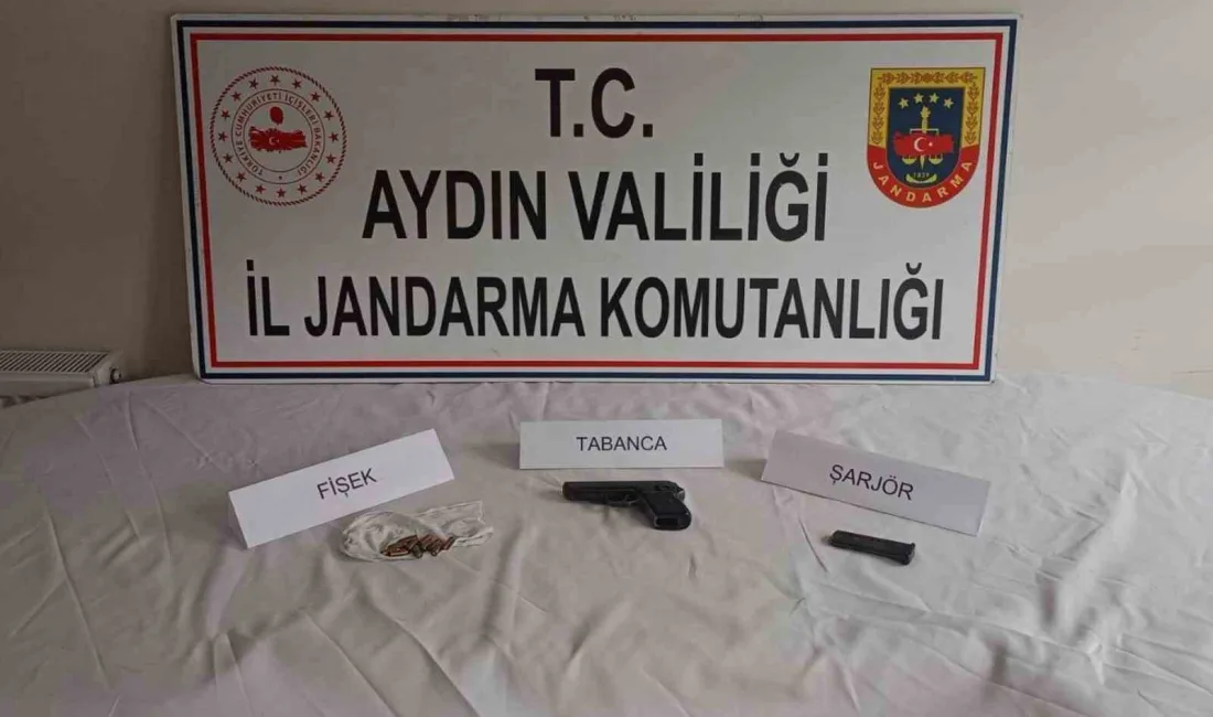 Aydın’da jandarma ekiplerince yapılan çalışmalar kapsamında ruhsatsız silah taşıdığı tespit