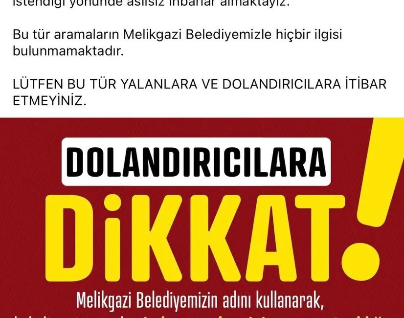 Melikgazi Belediye Başkanı Mustafa Palancıoğlu, sosyal medya hesabından yaptığı paylaşım