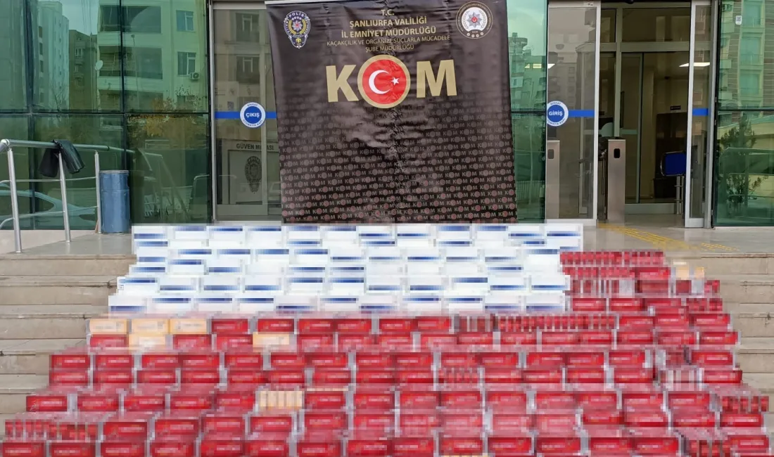 ŞANLIURFA’DA DURDURULAN ARAÇTA YAPILAN ARAMADA 10 BİN 500 PAKET GÜMRÜK