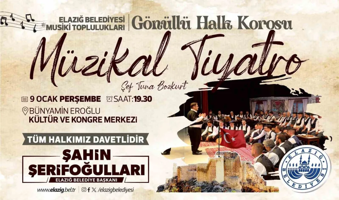 Elazığ Belediyesi Musiki Toplulukları bünyesinde faaliyet gösteren gönüllü halk korosu