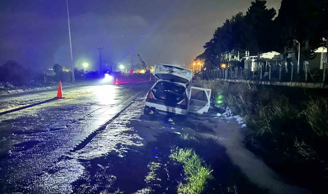 Hatay’ın İskenderun ilçesinde bir otomobilde seyir halindeyken yangın çıktı. Olay,