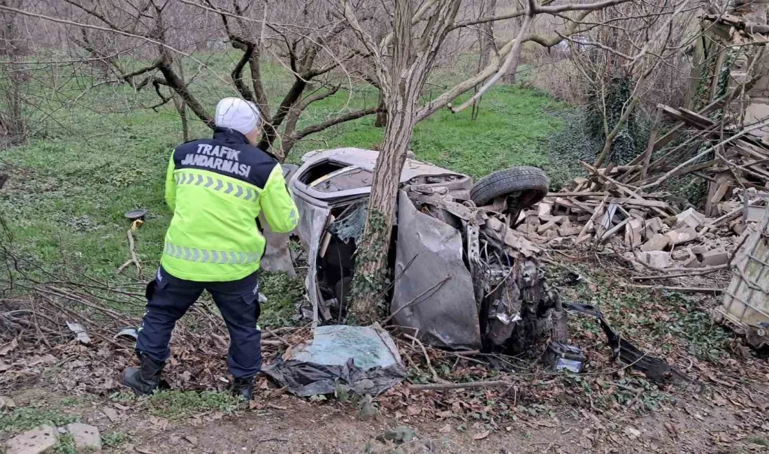 Bursa’nın İznik ilçesinde kontrolden çıkıp bir çiftlik evinin bahçe duvarını