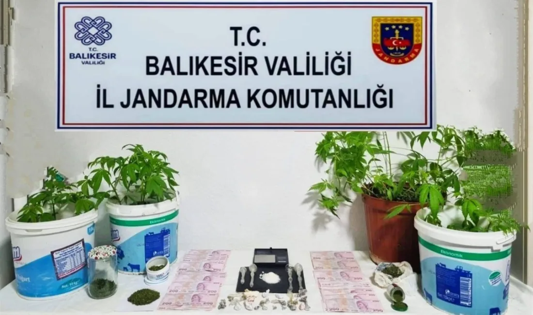 Balıkesir’de jandarma ekipleri 6 ilçede 29 şüpheliye yönelik uyuşturucu operasyonu