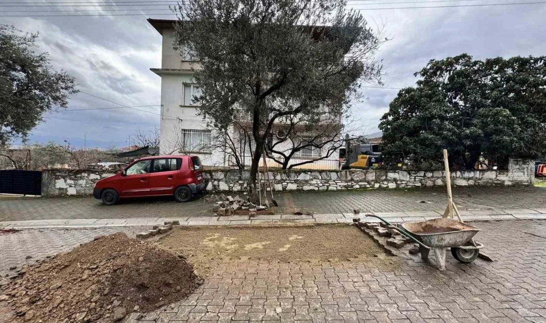 Aydın’ın Karacasu ilçesinde yağışlardan zarar gören yollarda bakım ve onarım