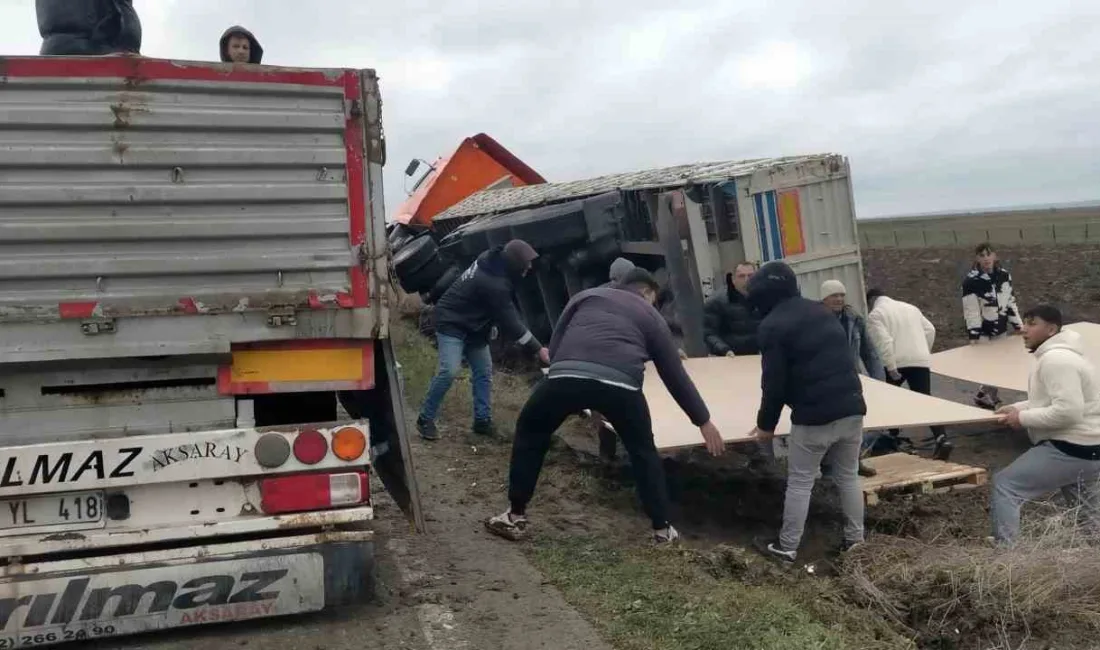 Tekirdağ’ın Muratlı ilçesinde kontrolden çıkan kamyon tarlaya devrildi. Olay, Muratlı’nın