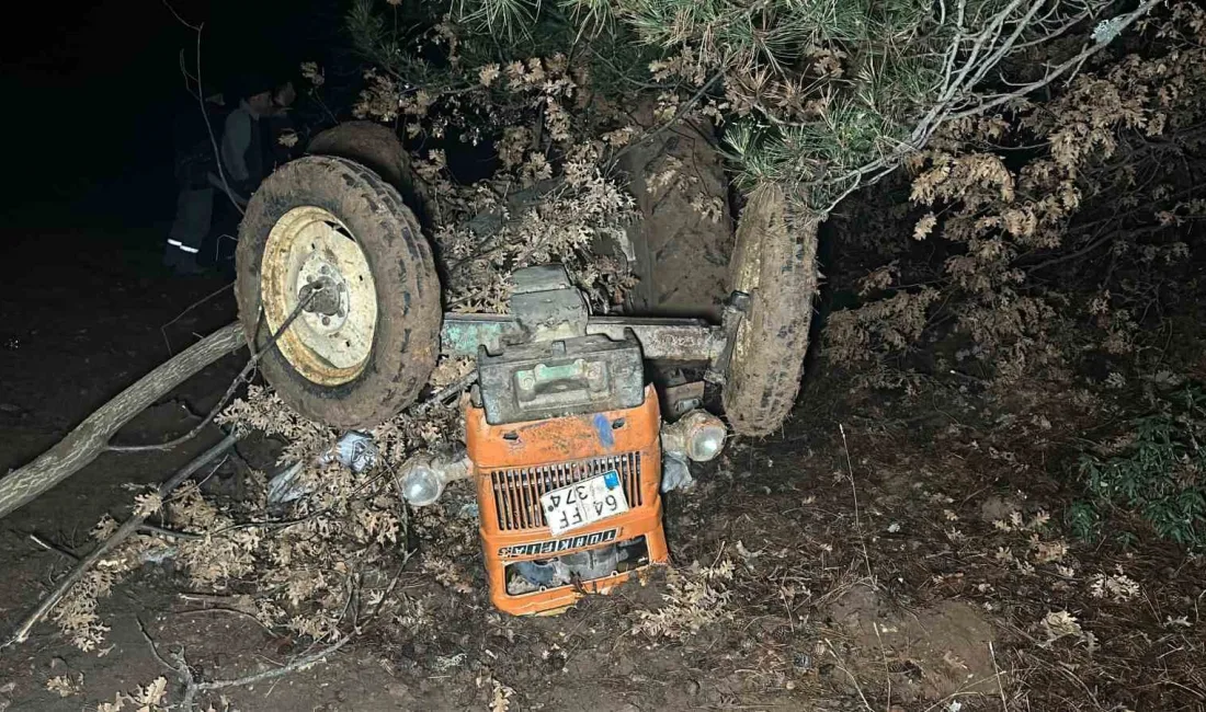 Uşak’ın Banaz ilçesinde traktörün devrilmesi sonucu meydana gelen kazada 1’i