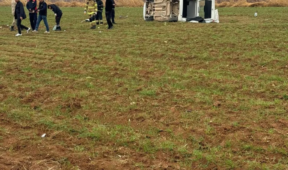 Mardin’in Kızıltepe ilçesinde kontrolden çıkarak devrilen hafif ticari araçtaki 2