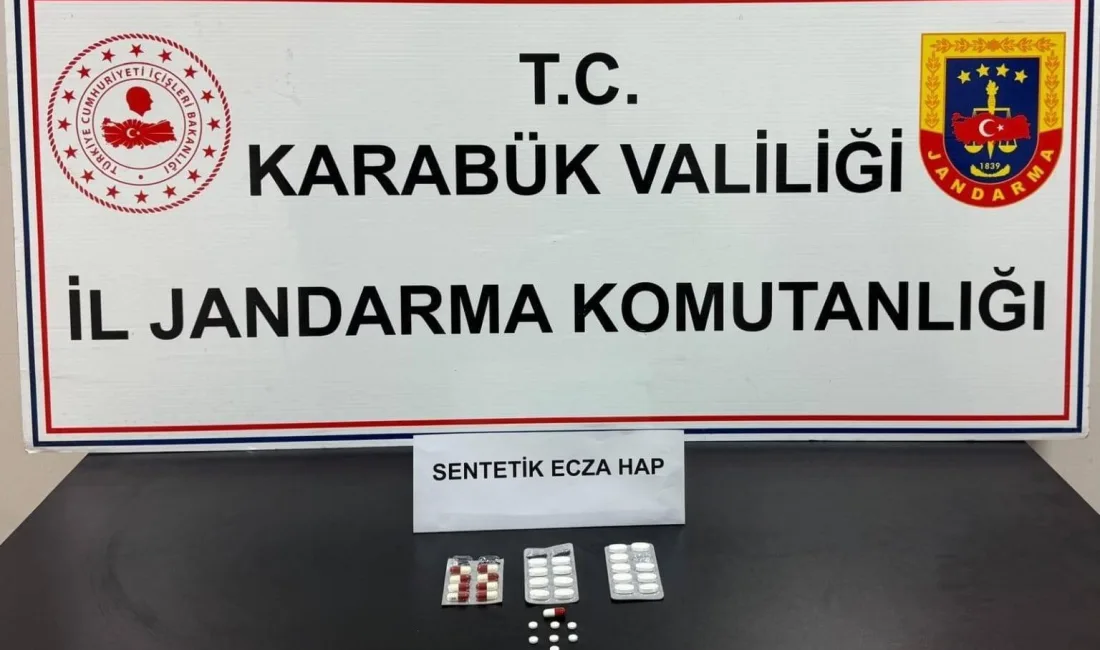 Karabük’te bir şahsın üzerinde ve eşyalarında 33 adet sentetik ecza