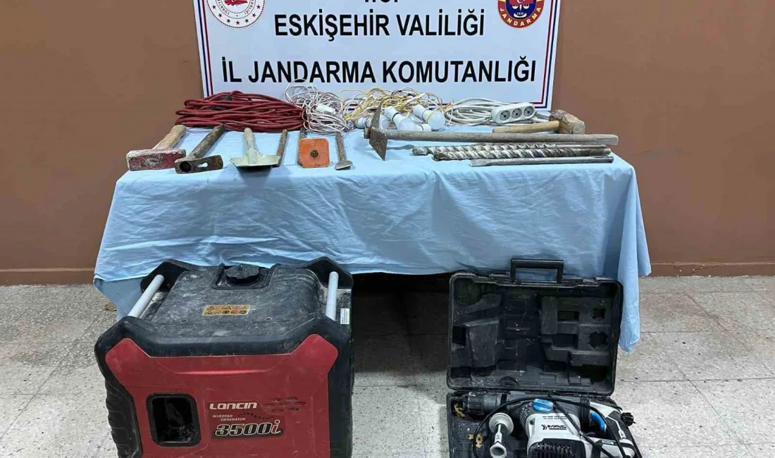 Eskişehir’de 1’inci derece arkeolojik sit alanında kaçak kazı yapan şüpheli