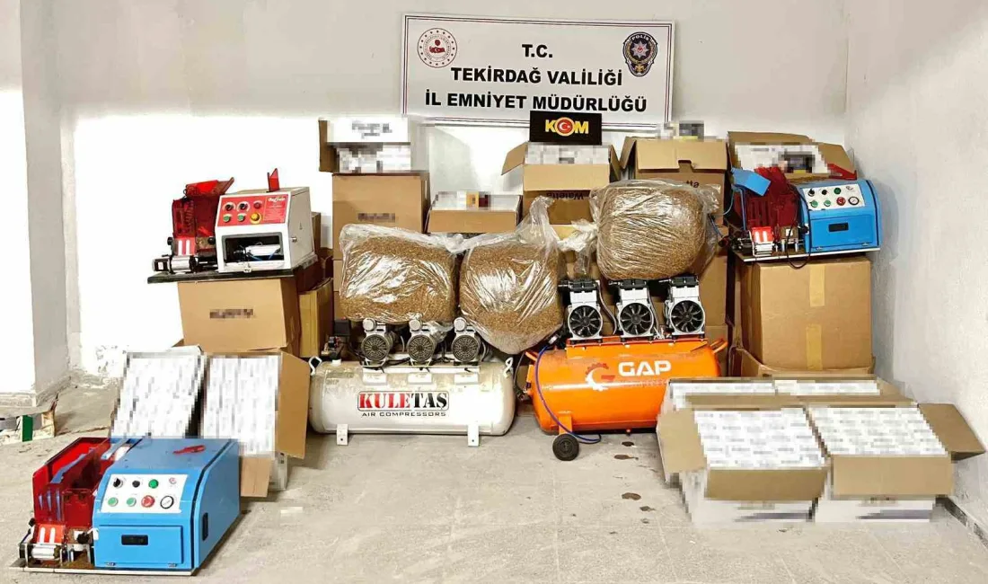 Tekirdağ Emniyet Müdürlüğü ekiplerince kaçakçılık faaliyetlerine yönelik düzenlenen operasyonlarda 13