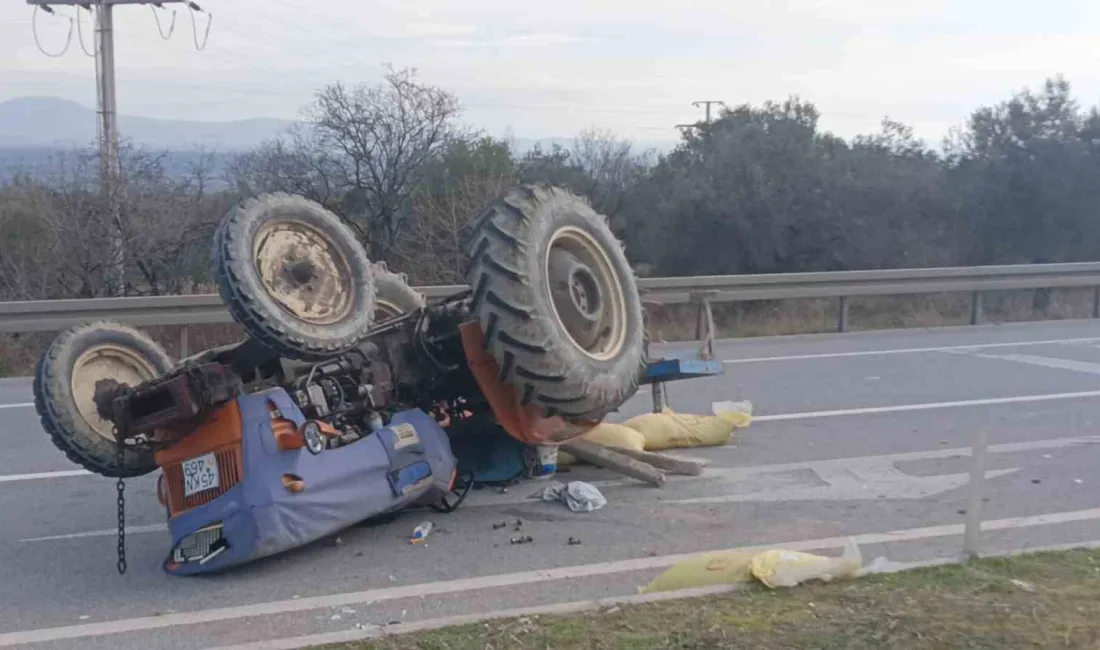 Manisa’nın Kırkağaç ilçesinde otomobil ile traktörün çarpışması sonucu traktör sürücüsü