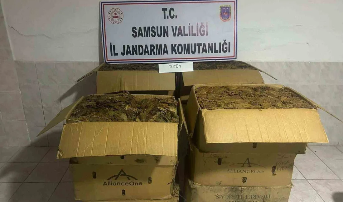 Samsun’da bir evden 135 kilo tütün çalan bir kişi jandarmanın