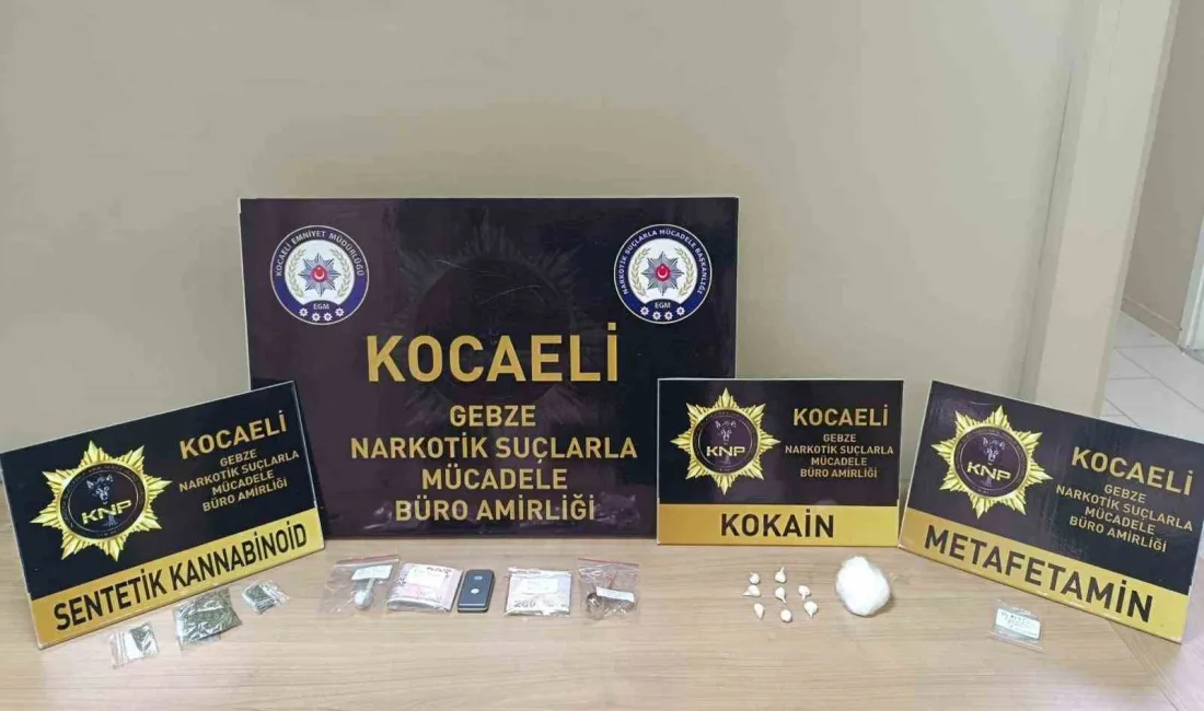 KOCAELİ'DE UYUŞTURUCU TİCARETİNE YÖNELİK YAPILAN OPERASYONDA YAKALANAN 4 ŞÜPHELİDEN 3'Ü