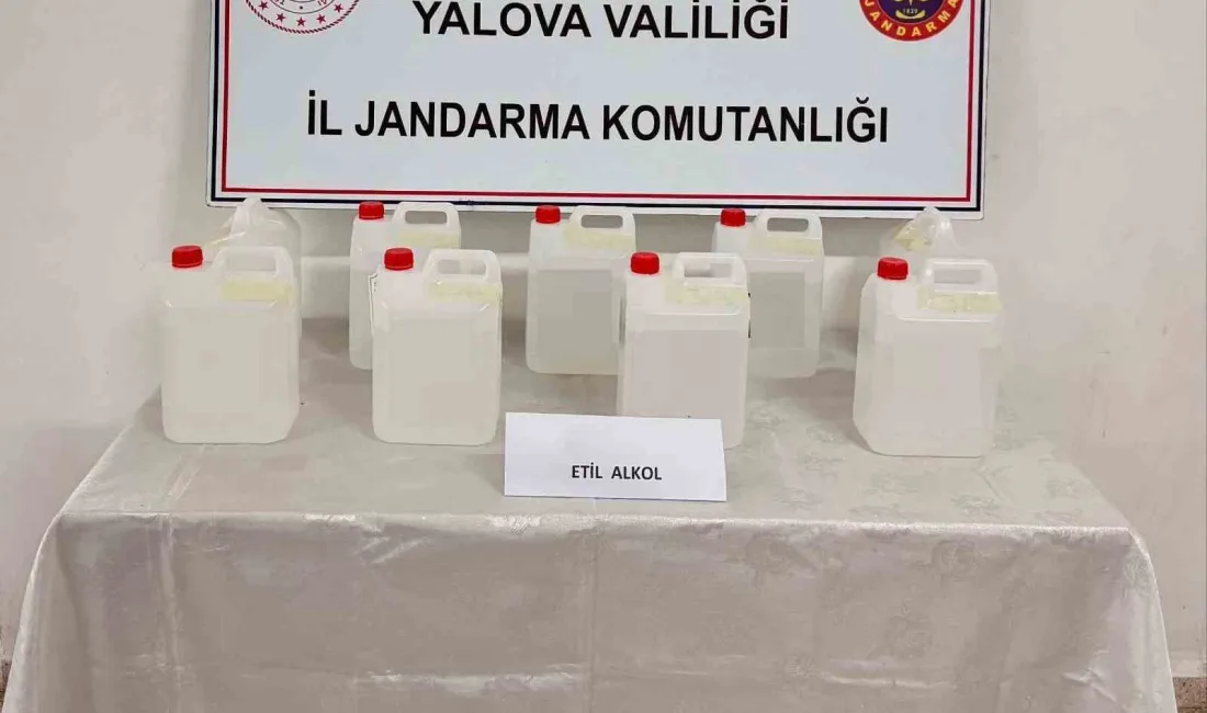 Yalova’da kargoyla gönderilen 45 litre etil alkol ele geçirildi. Alınan